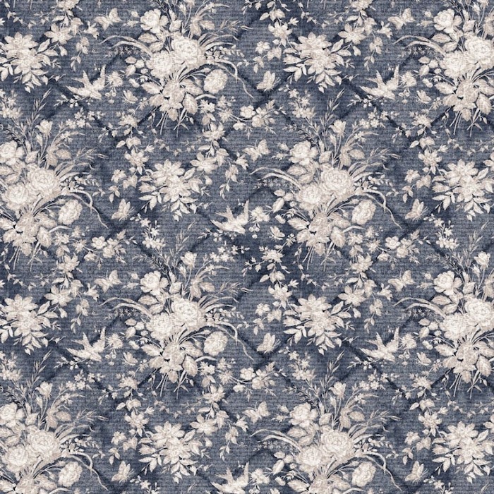 Ralph Lauren, Eliza Floral, Fabric, FRL5146, 02 Vintage Blue