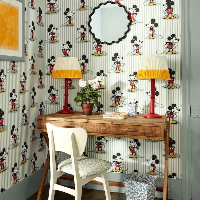 Mickey stripe wallpaper 1 product detail