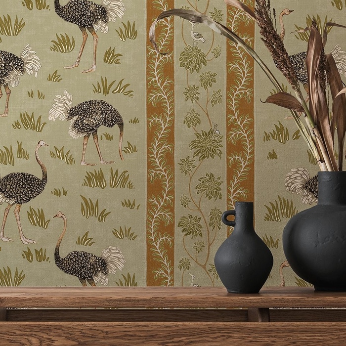 Ostrich stripe wallpaper 2 product detail