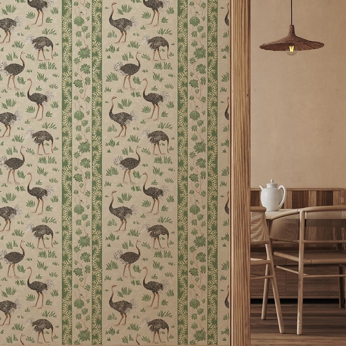 Ostrich stripe wallpaper 4 product detail