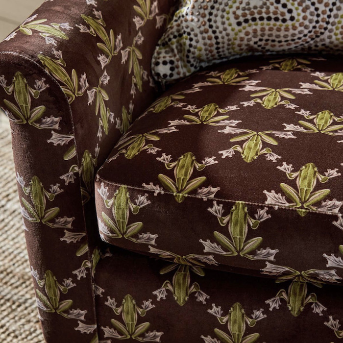 Wood frog velvet fabric 2 product detail