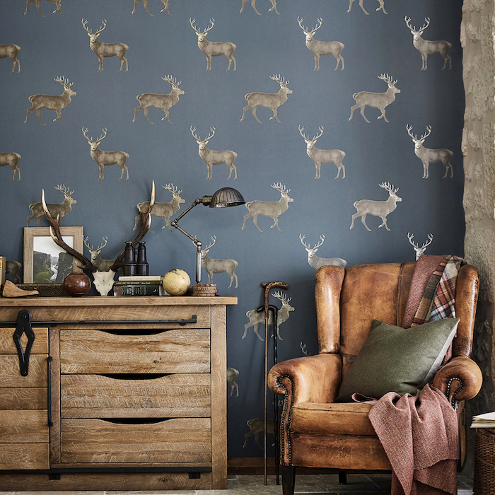 Evesham deer wallpaper product detail