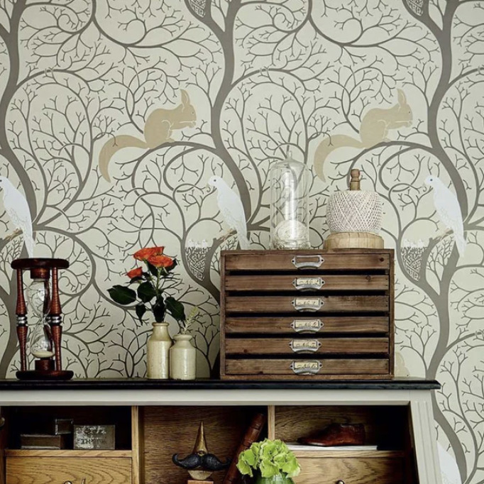 Squirrel dove wallpaper product detail